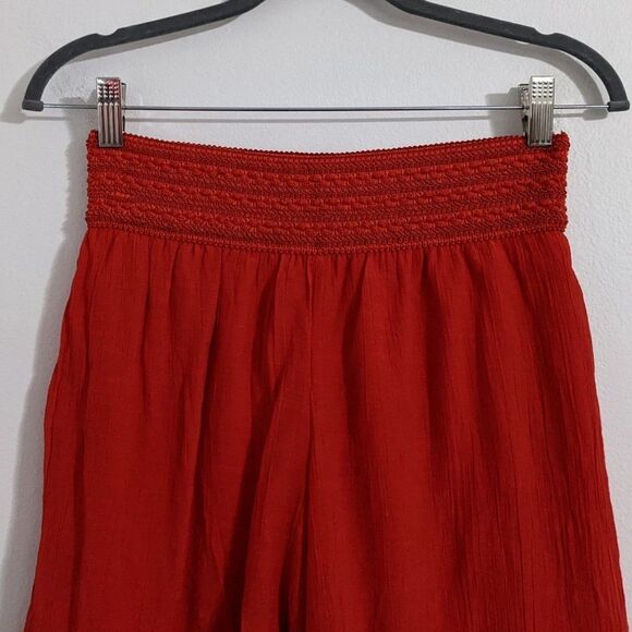 New Directions Red Boho Shorts Size Small Red Pull-on Shorts - Picture 2 of 5